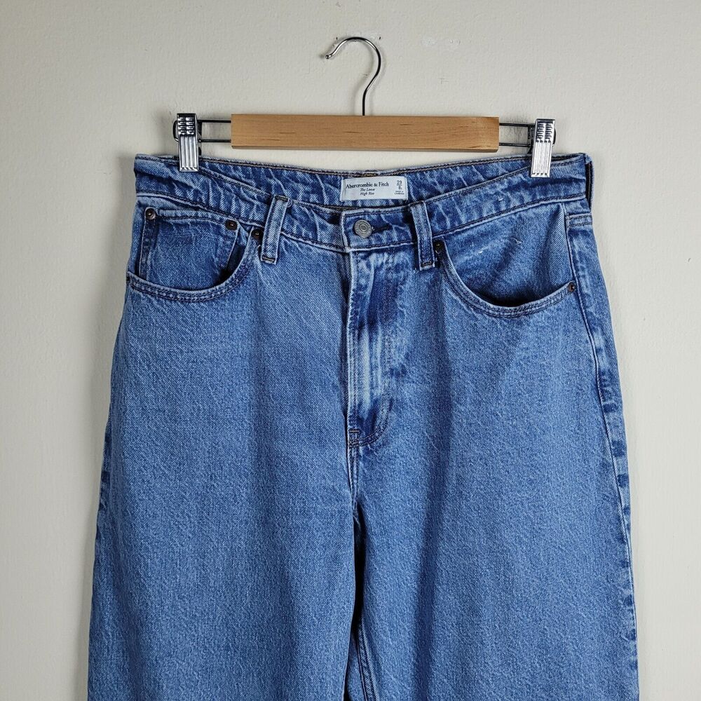 Abercrombie & Fitch Jeans Women 29 8S The Loose High Rise Blue Denim Relaxed - Picture 2 of 5